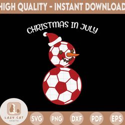 soccer christmas in july svg digital image png instant download for sublimation design, sublimate