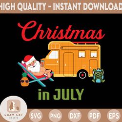 christmas in july svg png, funny summer png, christmas in july surfing funny santa summer beach vacation png, summer
