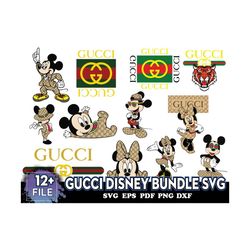 13 files messy bun skull bundle svggucci disney bundle svg, gucci logo, brand logo svg
