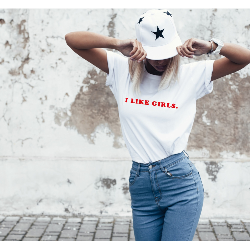 I like girls T Shirt Perfect gift, Pride T shirt, Pride Shirt Bisexual tee, Unisex T shirt, LGBT tee - 1.jpg