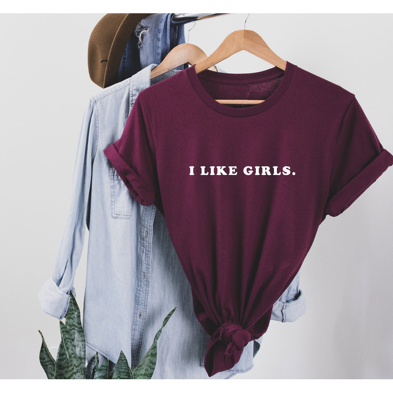 I like girls T Shirt Perfect gift, Pride T shirt, Pride Shirt Bisexual tee, Unisex T shirt, LGBT tee - 4.jpg