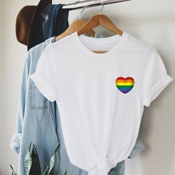 love rainbow hart shirt, perfect gift, pride rainbow love t shirt, pride shirt. unisex t shirt. lgbt tee. gift for him a