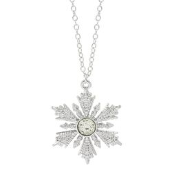 Disney Frozen Snowflake Necklace Elsa Princess Crystal Pendant Delicate Accessories Jewelry