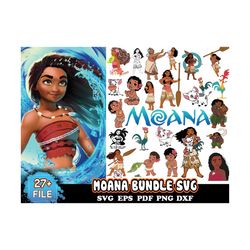 27 moana bundle svg, disney svg, moana svg