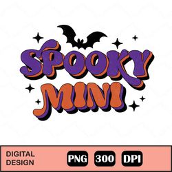 spooky mini png, cute halloween png, boy mini halloween sublimation, bat pumpkin spider spiderweb png, spooky mini hallo
