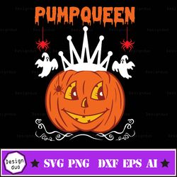 halloween queen svg, pump-queen svg, pumpkin svg, funny halloween shirts set svg files for cricut