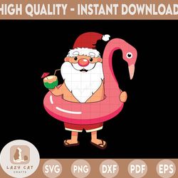 christmas in july svg, santa claus christmas in july boys tropical hawaiian xmas svg, summer png beach vacation png