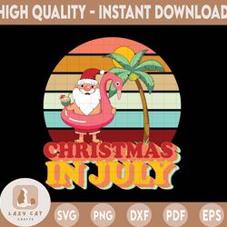 Merry Christmas in July SVG | Tropical Christmas svg | Summer Christmas svg | Cricut | Silhouette Studio | Cut File