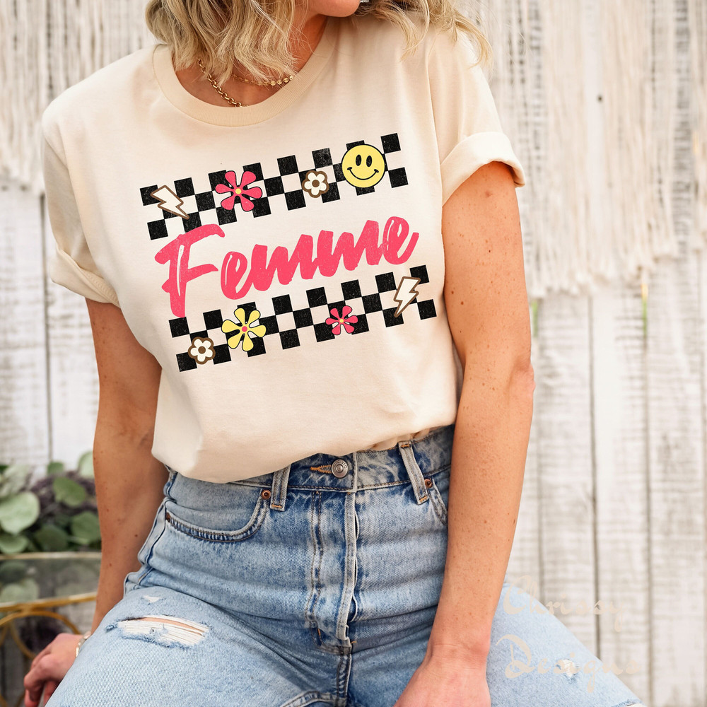 Femme shirt Subtle Lesbian Shirt Live Laugh Lesbian Lesbian Pride Top Lgbtq Ally Sapphic Society Shirt lesbian tee lgbt shirt - 1.jpg