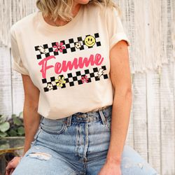 femme shirt subtle lesbian shirt live laugh lesbian lesbian pride top lgbtq ally sapphic society shirt lesbian tee lgbt