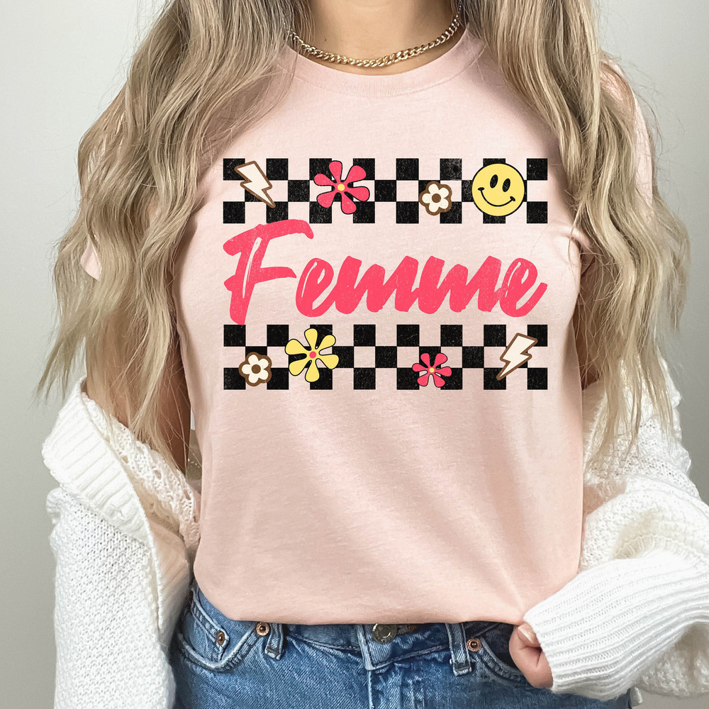Femme shirt Subtle Lesbian Shirt Live Laugh Lesbian Lesbian Pride Top Lgbtq Ally Sapphic Society Shirt lesbian tee lgbt shirt - 4.jpg
