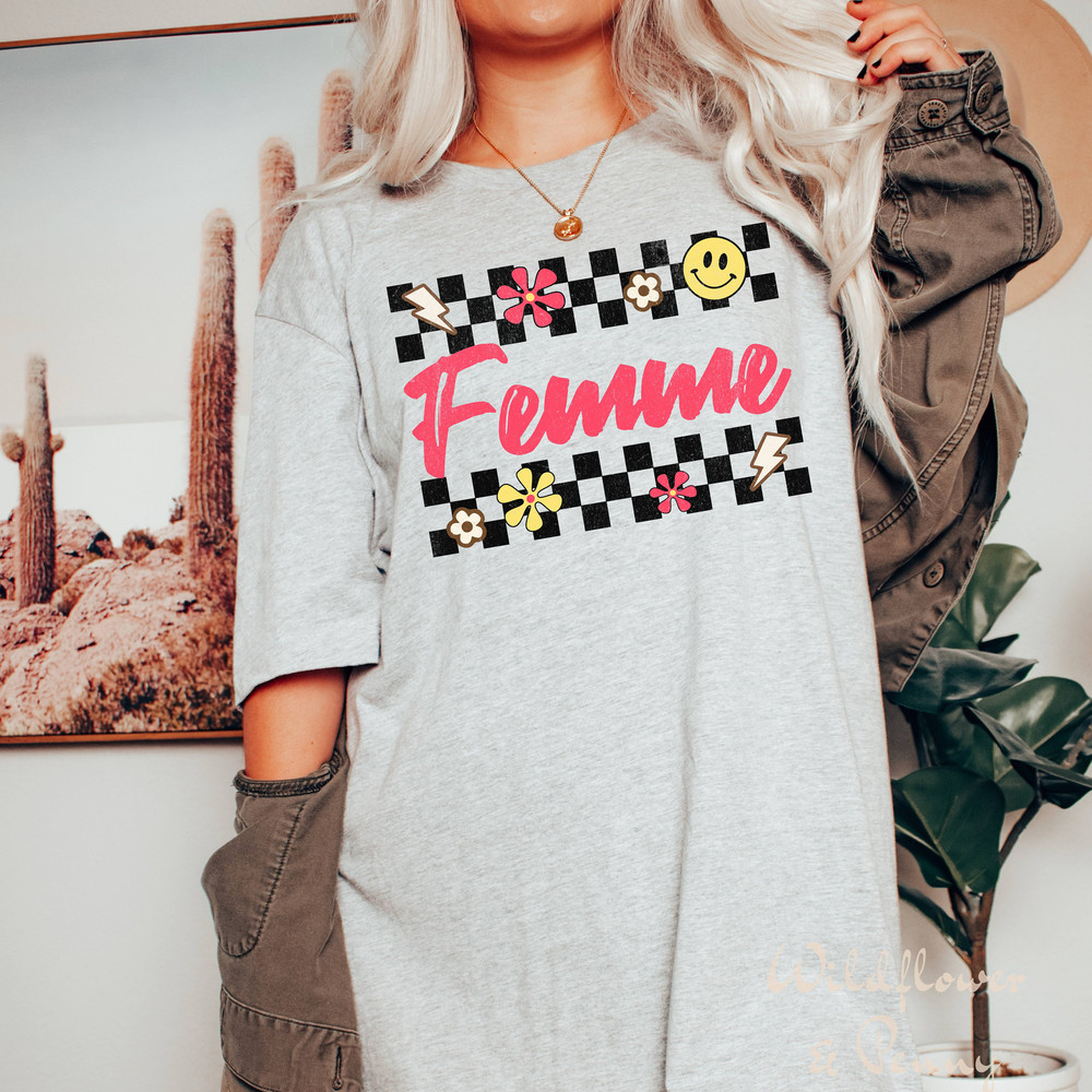 Femme shirt Subtle Lesbian Shirt Live Laugh Lesbian Lesbian Pride Top Lgbtq Ally Sapphic Society Shirt lesbian tee lgbt shirt - 5.jpg