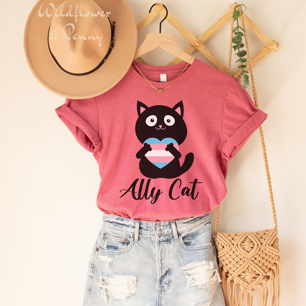 Gay pride shirt, trans ally shirt, ally cat tshirt, gay pride month, lgbt shirt, trans rights,trans shirt,LGBTQIA gift,Gender Equality Shirt - 1.jpg