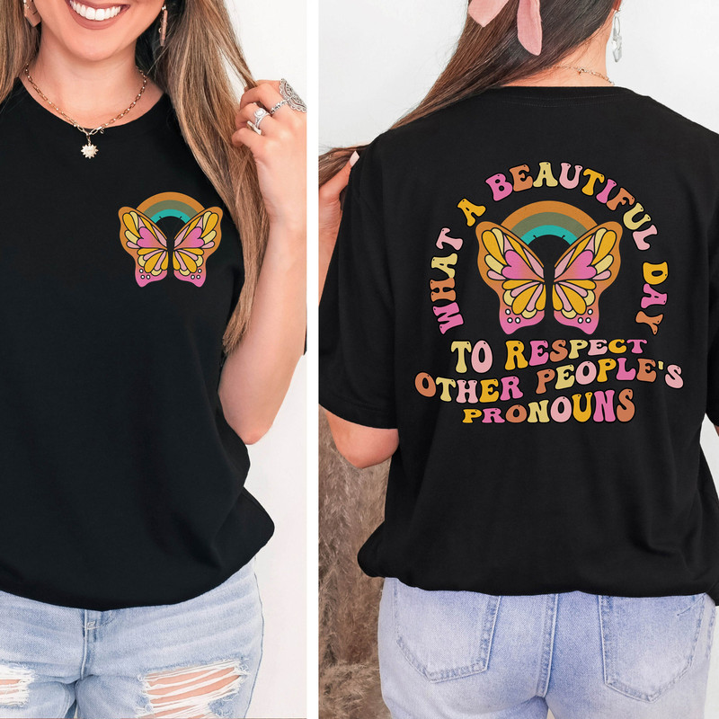 Gay Pride shirt,Respect Other People's Pronouns Shirt,lgbt shirt, queer lgbtq T-Shirt,LGBTQIA+ Shirts,Ally Pride Tee, lesbian they them tee - 1.jpg