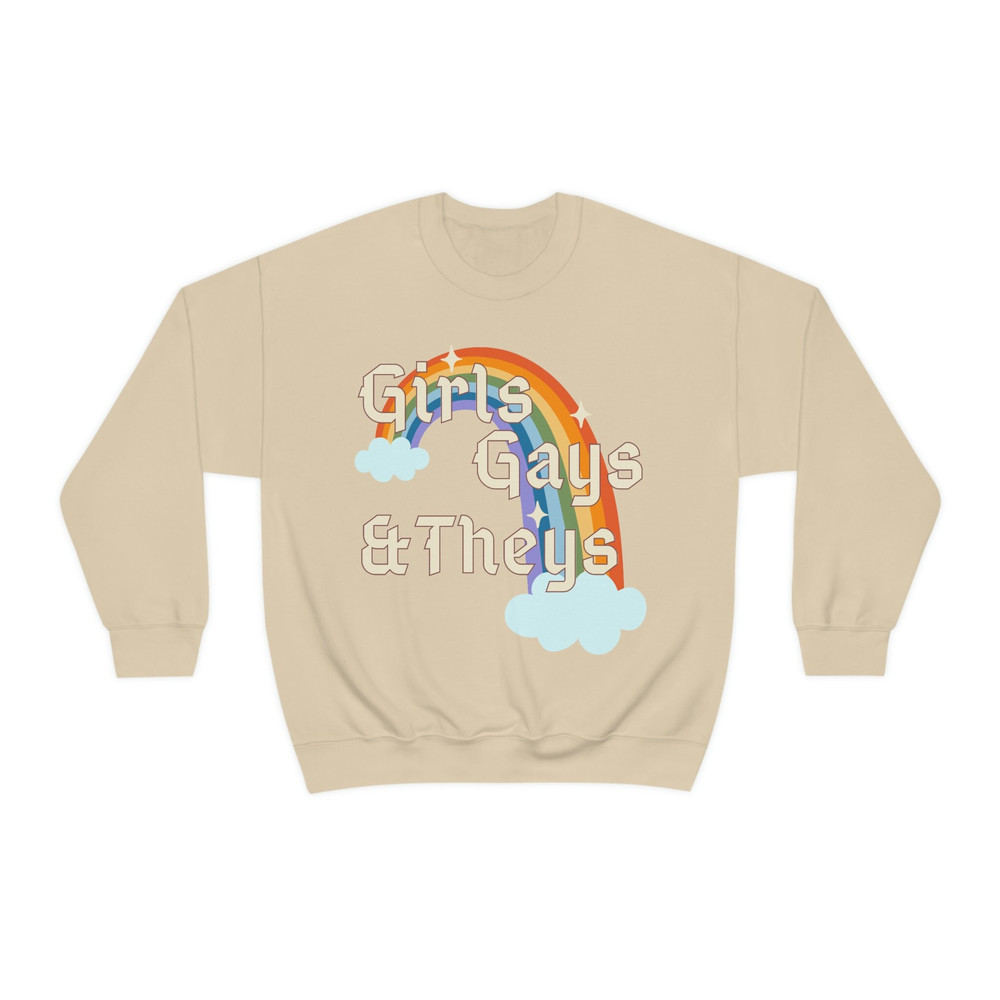 Gay shirt, Gay sweatshirt, Pride gift, Lgbt sweatshirt, Girls Gays and theys, Ally sweatshirt,Trans rights,pride rainbow shirt,lesbian shirt - 5.jpg