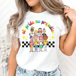 rainbow pride shirt, all pride no prejudice pride month shirt, lesbian pride outfit, gay rights blm shirt, lgbtq pride s