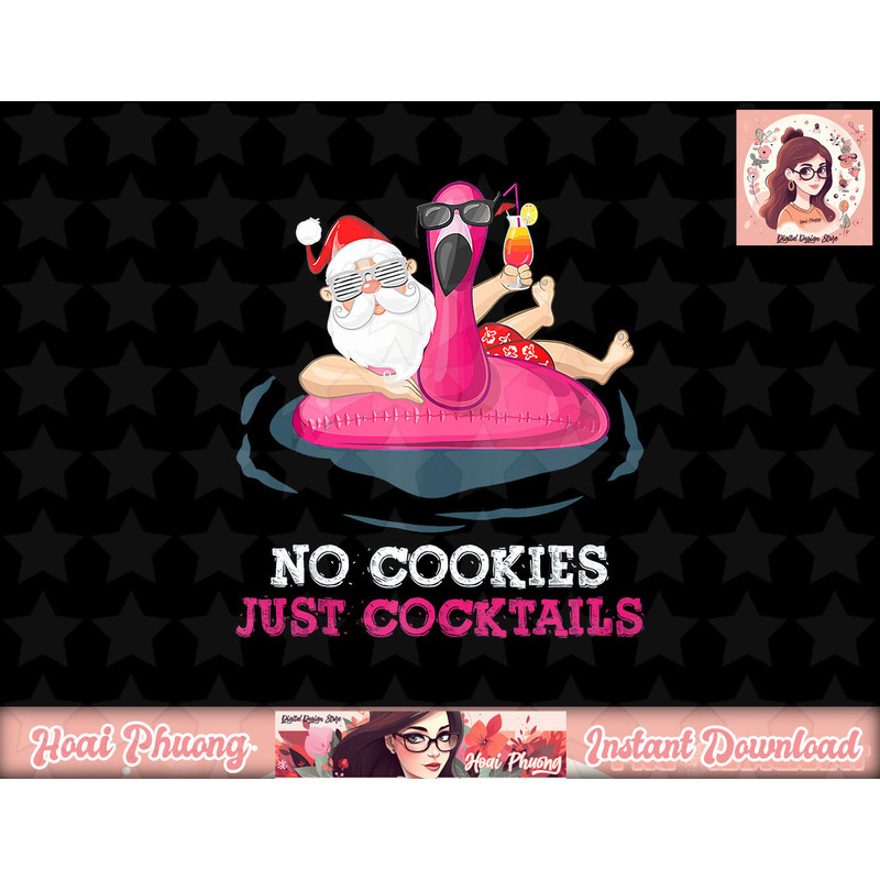 Christmas In July No Cookies Just Cocktails Summer Flamingo Tank Top copy.jpg