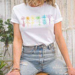 retro autism awareness shirt, austism tshirt, autism mom shirt, neurospicy shirt, neurodivergent shirt, floral lgbt shir