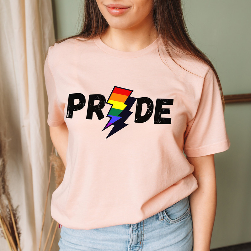 Retro pride shirt, Gay Rainbow Shirt, LGBT Shirt, Lesbian Shirt, Gay Pride Shirt, Bisexual Shirt, pride lightening shirt, Trans Pride Shirt - 4.jpg