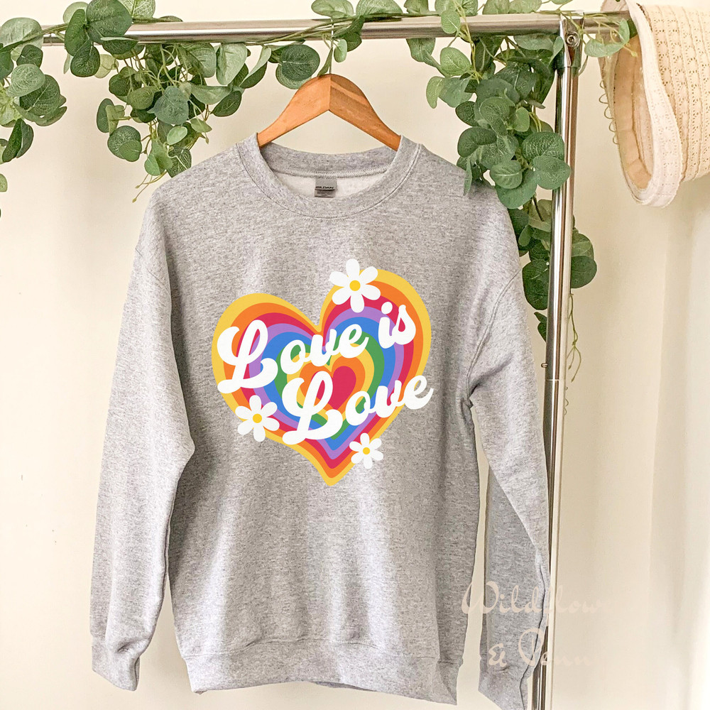 Vintage style pride sweatshirt, Gay Rainbow Shirt, LGBT Shirt, Lesbian Shirt, Gay Pride Shirt, Unisex Sweatsirt, 70s style pride, ally shirt - 5.jpg