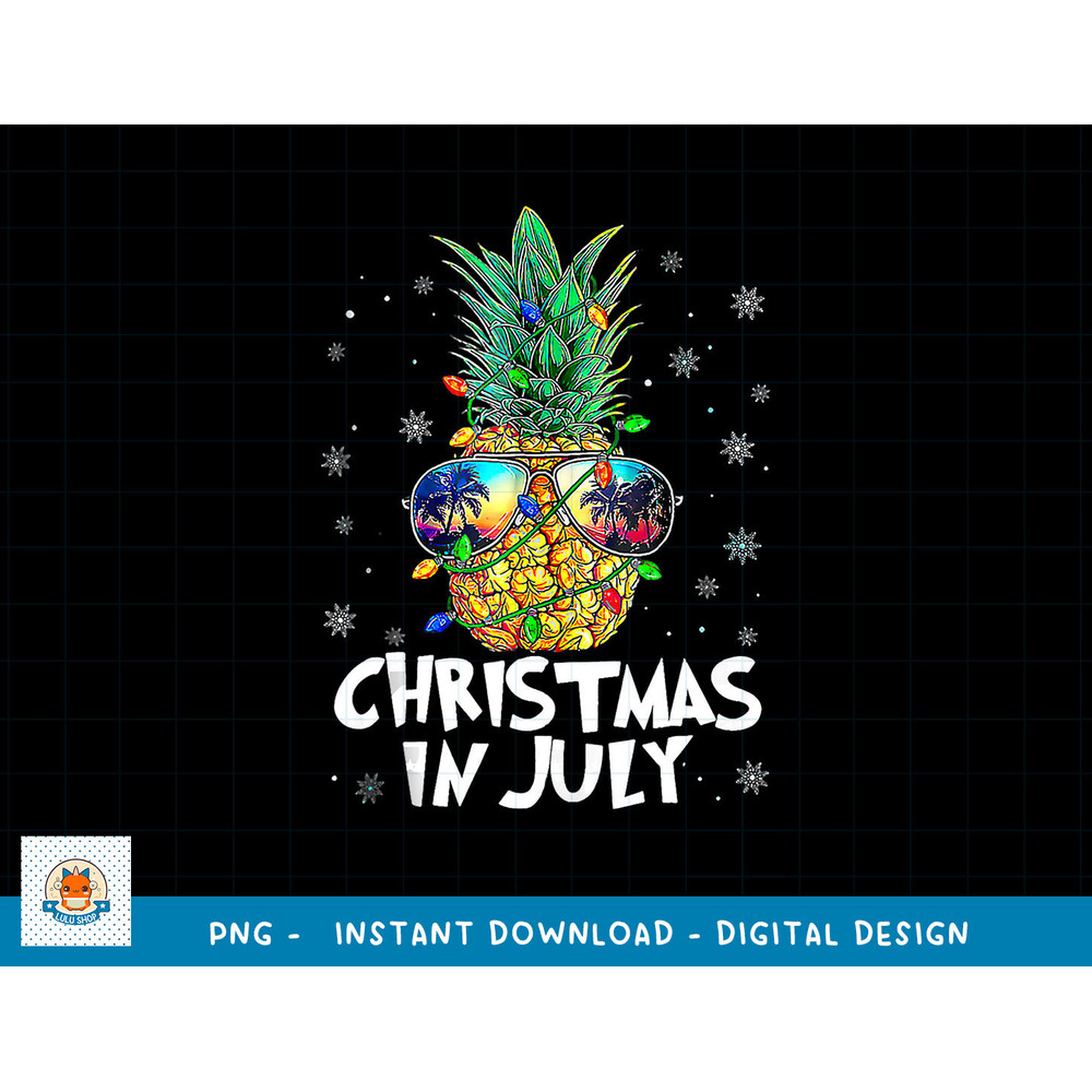 Christmas In July Pineapple Christmas Tree Lights Sunglasses Tank Top copy.jpg