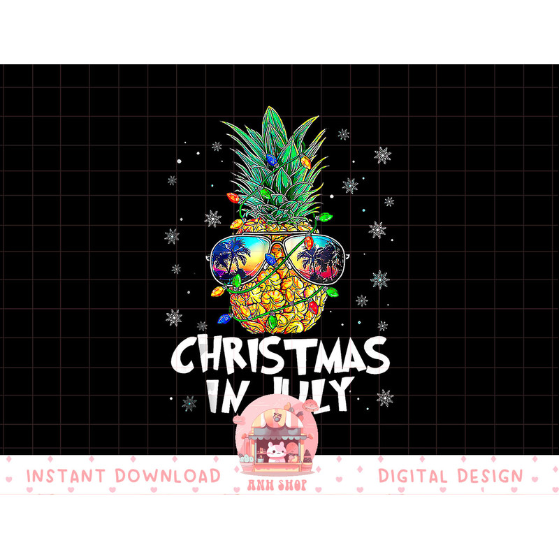 Christmas In July Pineapple Christmas Tree Lights Sunglasses Tank Top copy.jpg