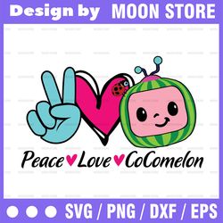 Peace Love Cocomelon Svg, Peace love Png, Cocomelon Birthday Svg, Cocomelon Peace Love Svg, Digital Download