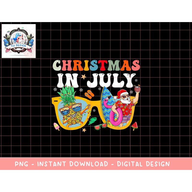 Christmas In July Santa Sunglasses Summer Beach Funny Xmas png, sublimation copy.jpg