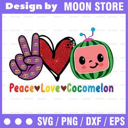 Peace Love Cocomelon Png, Peace love Glitter Png, Cocomelon Birthday Png, Cocomelon Peace Love Png, Digital Download