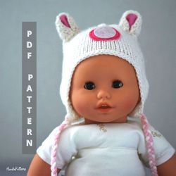 Doll hat pattern,  Corolle doll clothes, reborn doll clothes