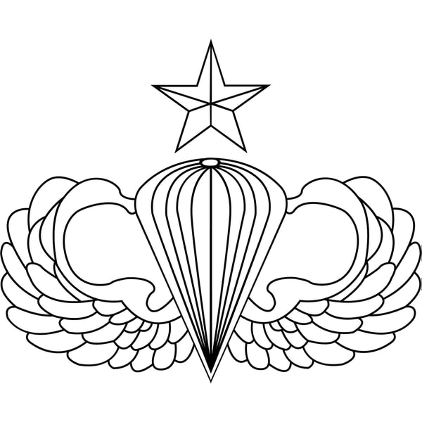 Airborne-Wings-Senior LINE ART VECTOR FILE Black white vecto - Inspire ...