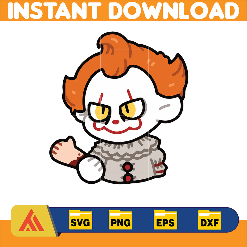 Horror Characters SVG, Cartoon Horror png, svg, eps, dxf files, Digital Instant Download (16).jpg