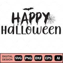 happy halloween - instant digital download, svg, ai, dxf, eps, png, studio3, and jpg files included!