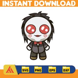 horror characters svg, cartoon horror png, svg, eps, dxf files, digital instant download (20)