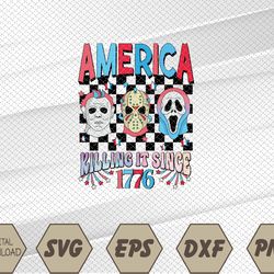 Funny America Killing IT Since 1-7-7-6 Horror 4th Of July USA Svg, Eps, Png, Dxf, Digital Download