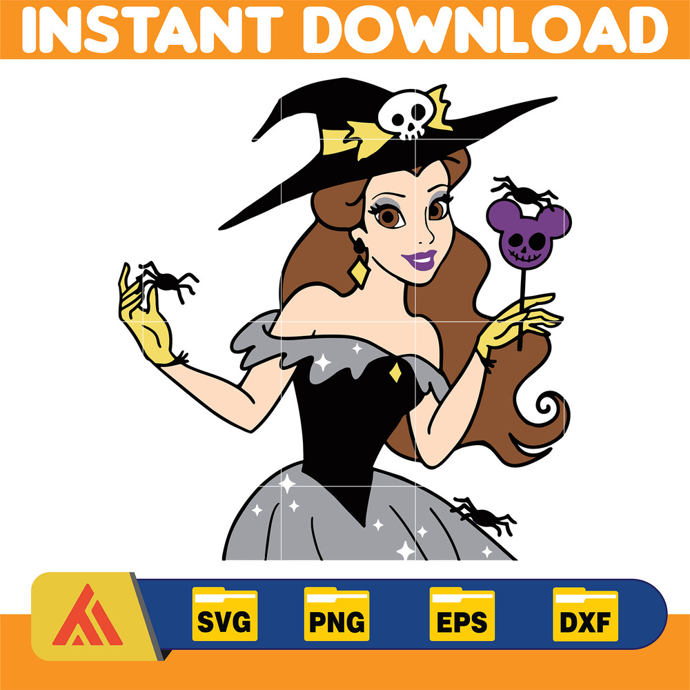 Disney Halloween Princesses Svg, Horror Disney Characters Svg, Digital Instant Download (3).jpg