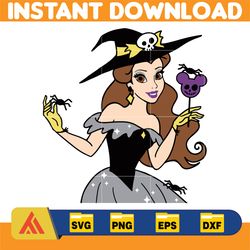 disney halloween princesses svg, horror disney characters svg, digital instant download (3)