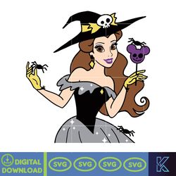 disney halloween princesses svg, horror disney characters svg, digital instant download (3)