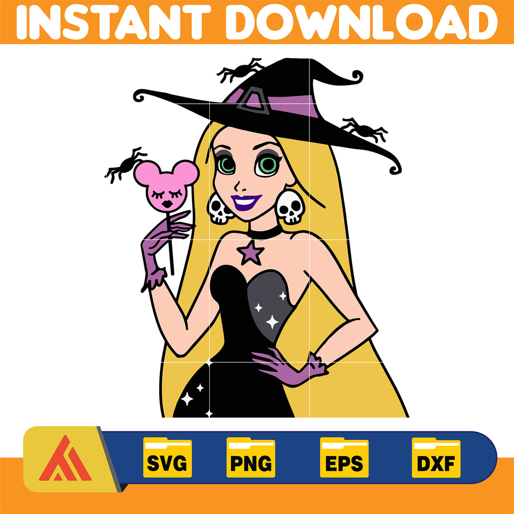 Disney Halloween Princesses Svg, Horror Disney Characters Svg, Digital Instant Download (6).jpg