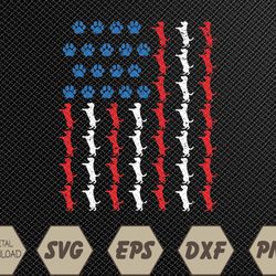 Funny 4th of July US American Flag Dog Lovers Paw Patriotic Svg, Eps, Png, Dxf, Digital Download
