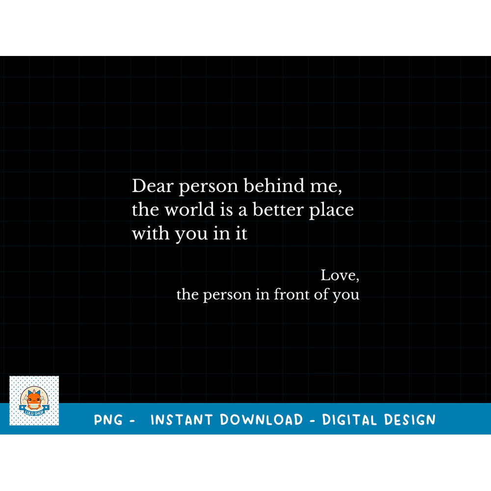 Dear Person Behind Me You Are Enough Love Awareness Peace Pullover Hoodie copy.jpg