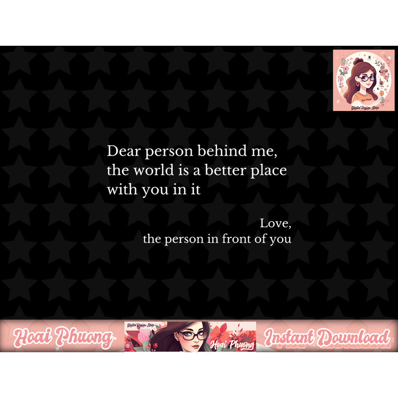 Dear Person Behind Me You Are Enough Love Awareness Peace Pullover Hoodie copy.jpg