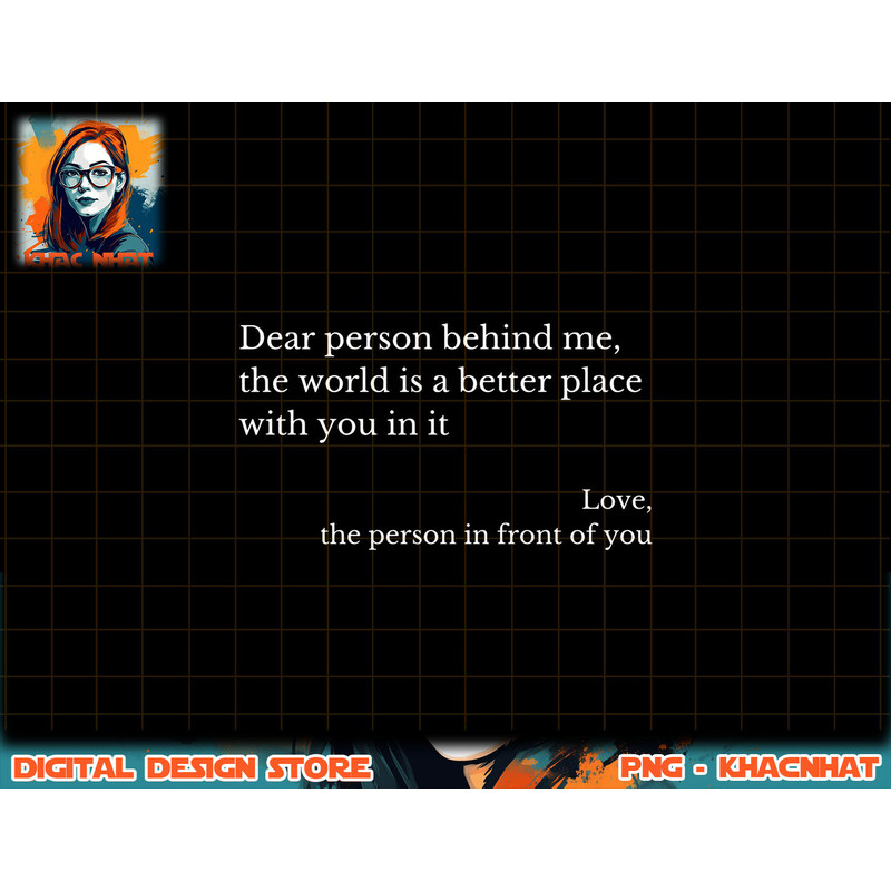 Dear Person Behind Me You Are Enough Love Awareness Peace Pullover Hoodie copy.jpg