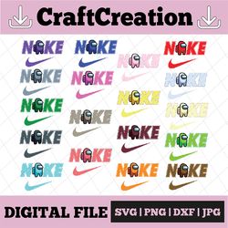 Among Us SVG, 18 Colors Among Us svg, Among Us Logo, Among Us Cricut Png Clip Art, Among Us Swoosh svg, Among Us Digital