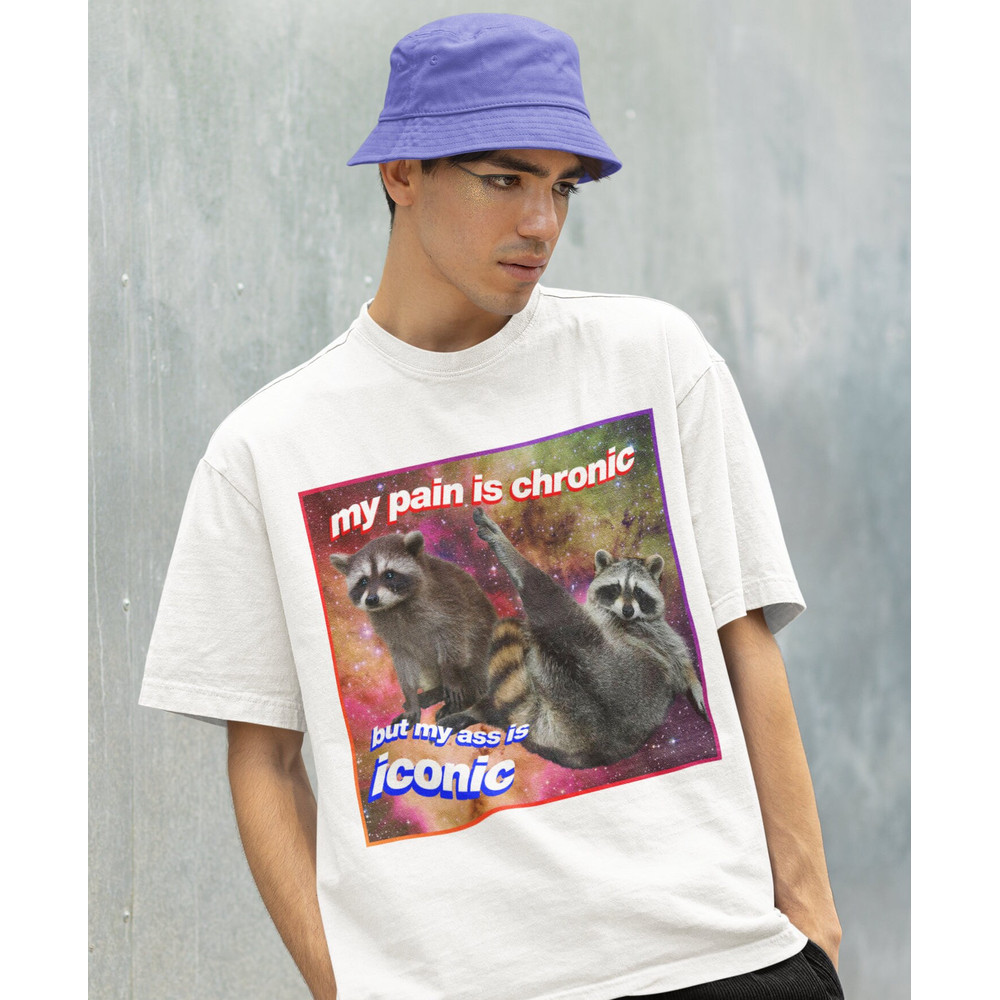 My Pain Is Chronic But My Ass Is Iconic Meme Shirt -Raccoon Tanuki,Opossums Lover Shirt,Possums Shirt,Sad Opossums Meme,Eat Trash Possum Tee - 2.jpg