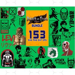153 files attack on titan bundle svg, cartoon svg, attach on titan svg, attack on titan png, levi svg, eren svg, mikasa