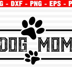 dog mom svg, hand lettered, file containing svg, silhouette & cricut cut file, pet mom furry critter mom