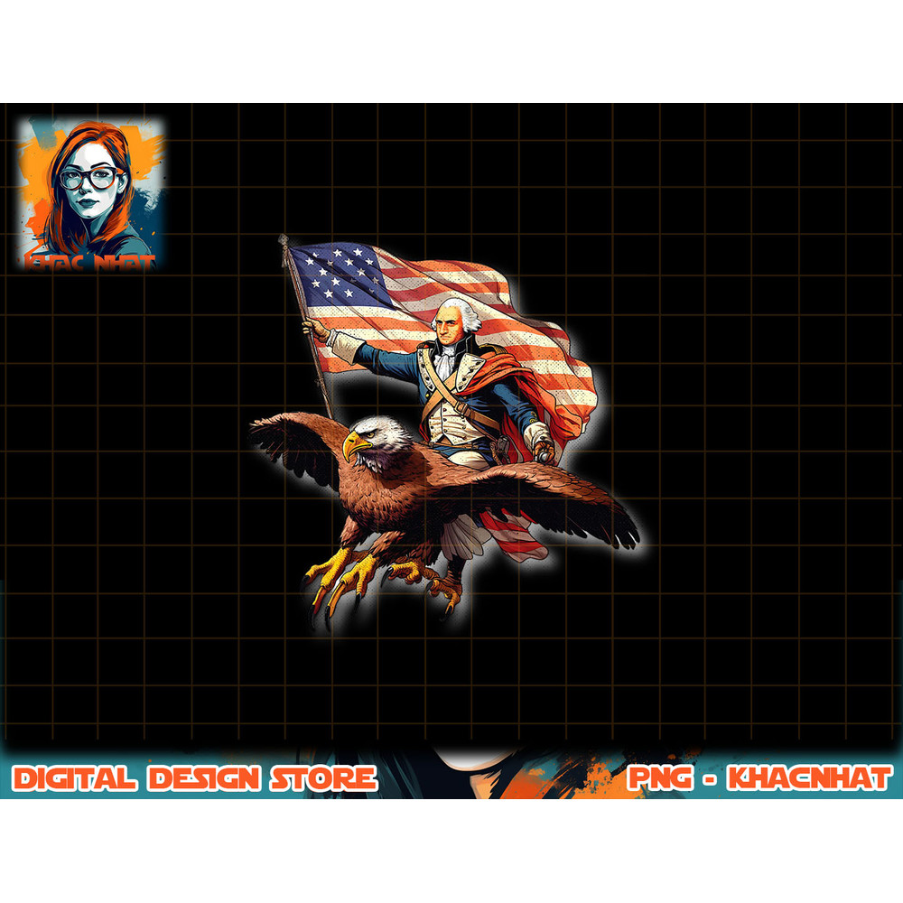 George Washington Riding A Bald Eagle Patriotic Woman Man png, sublimation copy.jpg