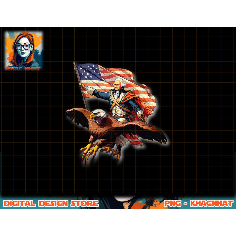 George Washington Riding A Bald Eagle Patriotic Woman Man png, sublimation copy.jpg