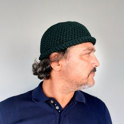 Fisherman Beanie Hat for Men Breathable Cotton Beanie Scull Cap Docker Trawler Handmade Mini Beanie